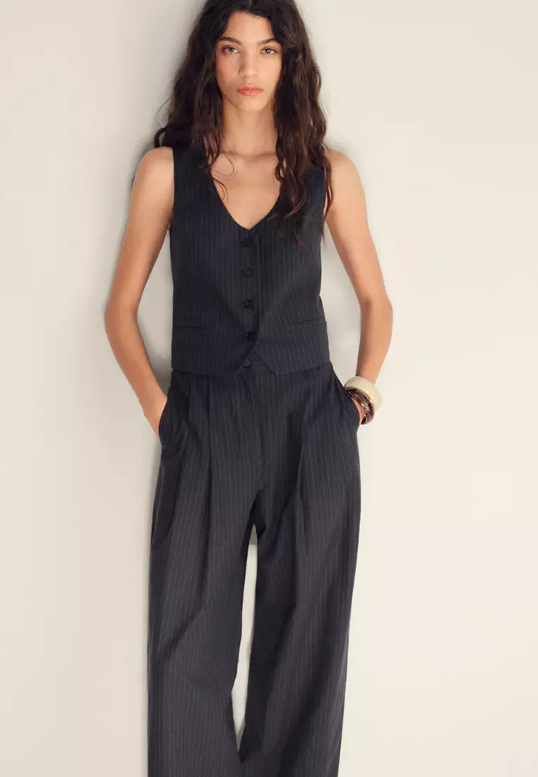 Straight-Fit Suit Trousers
