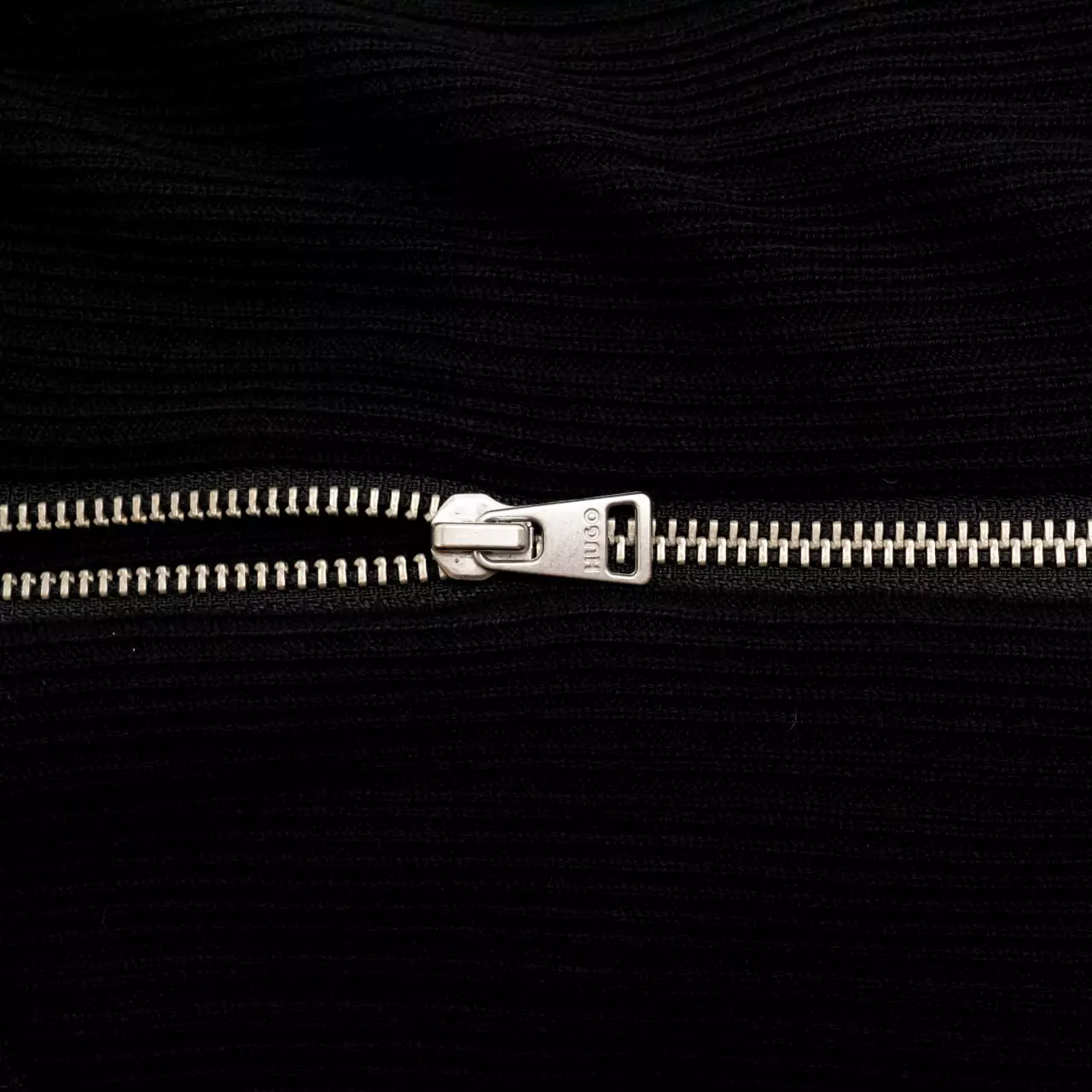 Sastoro Zip Knitted Long Sleeves Polo Shirt Black