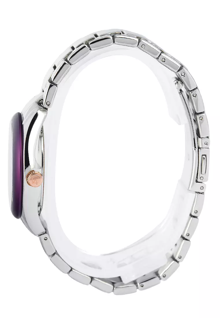 Alexandre Christie - Jam Tangan Chronograph Wanita - Silver Purple Stainless Steel - 2A85 BFBSSPU
