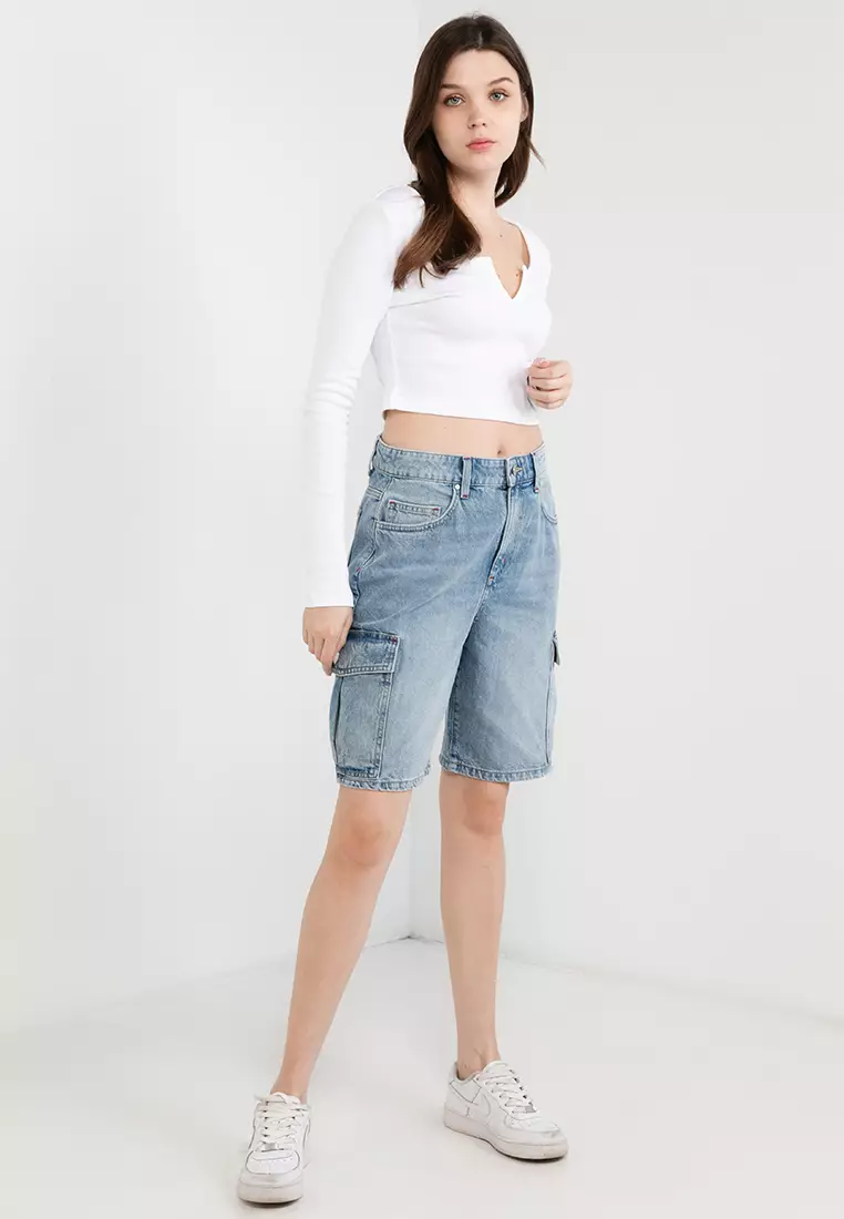 Super Baggy Cargo Denim Jorts
