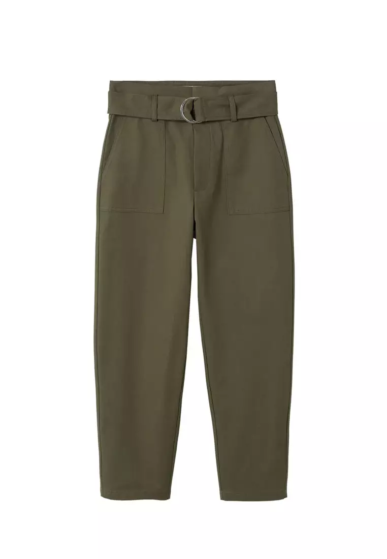 Belt High-Waist Trousers