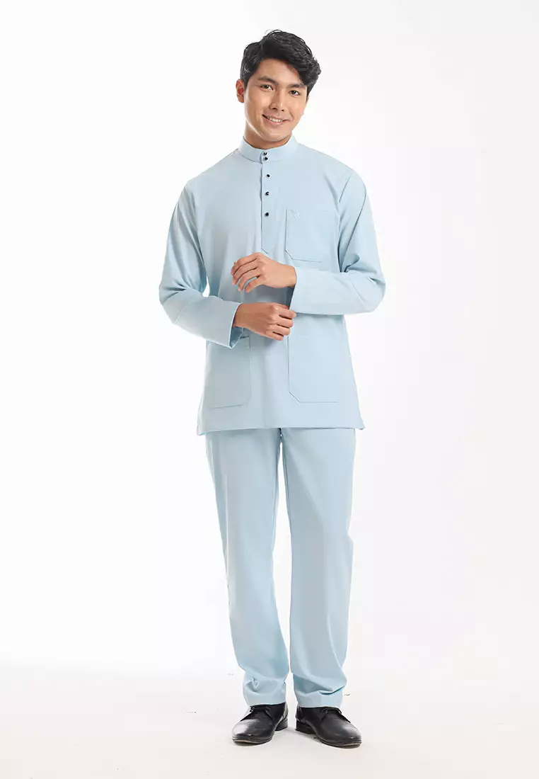 Byford Baju Melayu Cekak Musang Dewasa - 3926001A-31StarlightBlue