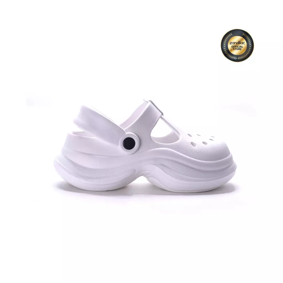 ZANDILAC - SANDAL WANITA DEWASA AT230162WD - PUTIH  full karet