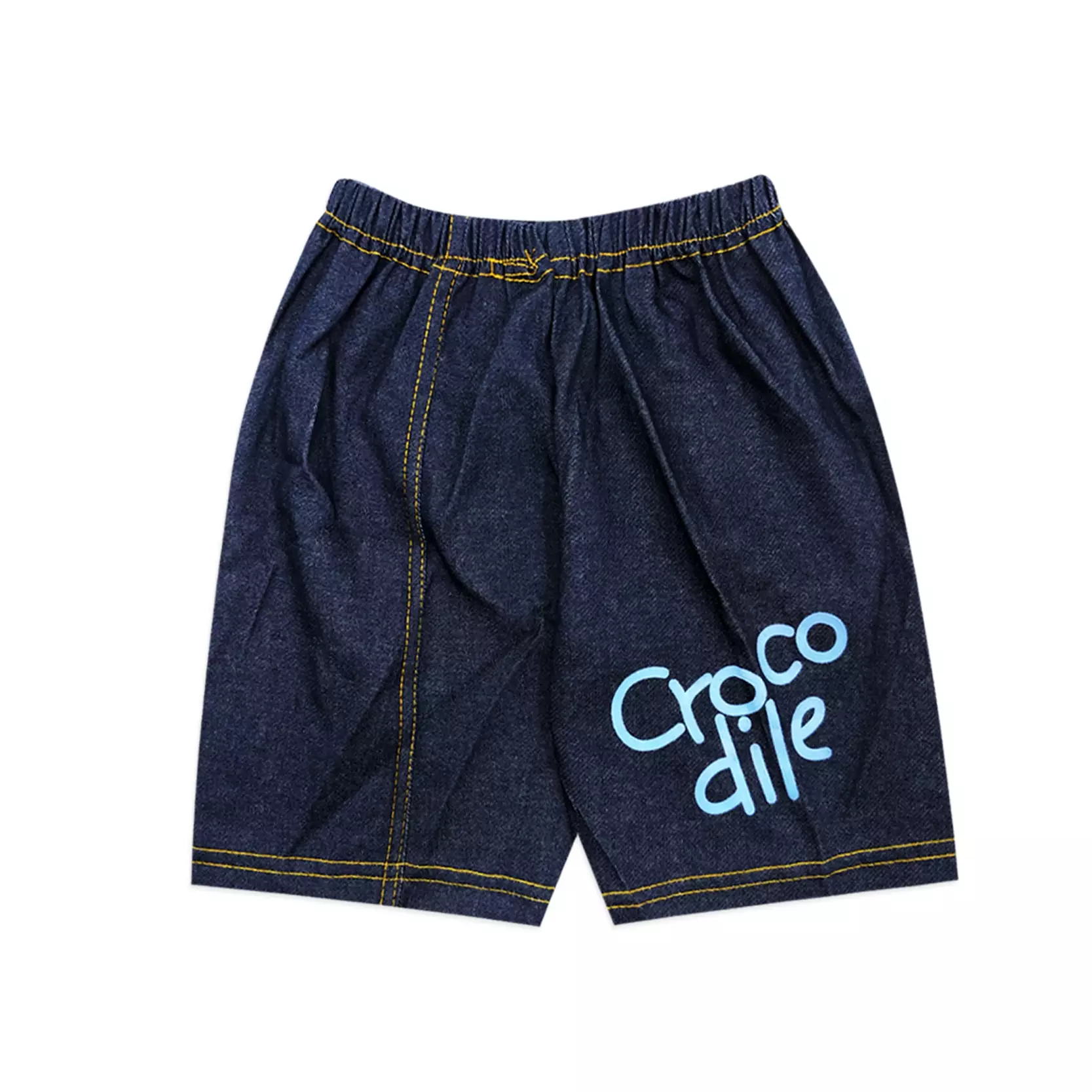 Wakakids Baju Bayi Anak Laki Laki Lengan Pendek Usia 12 Bulan Hingga 18 Bulan Setelan Celana Jeans Motif Crocodile 3320 Turkis