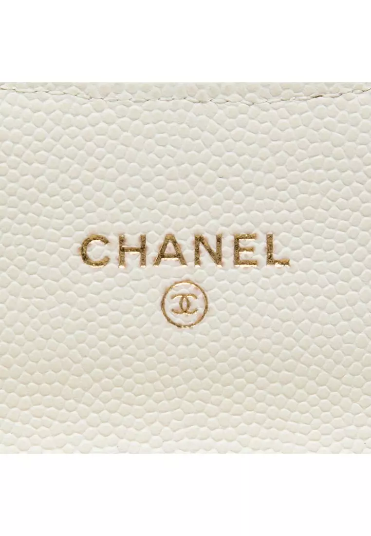Pre-Loved Chanel Mini Quilted Caviar Clutch With Chain