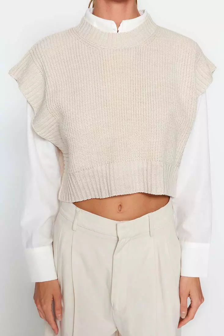 Crop Sweater Knitwear Sweater