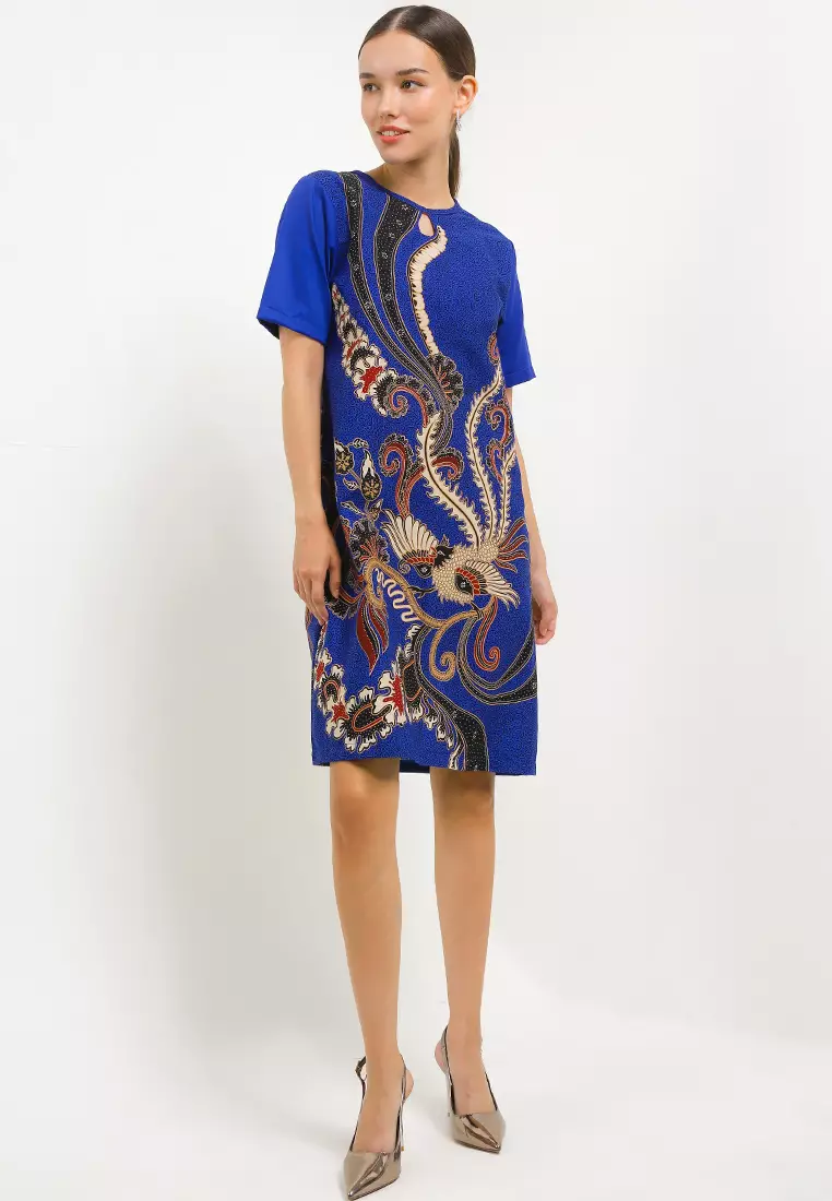 Azkia Dress Batik Katun Wanita