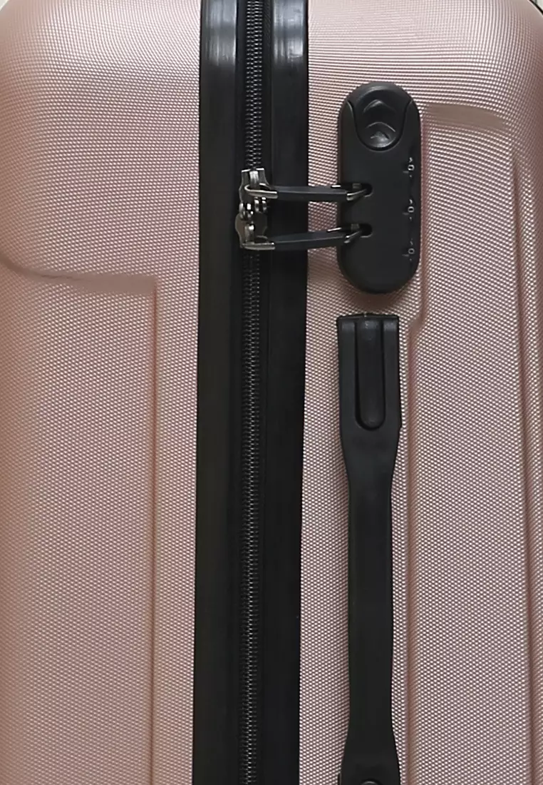 Carlton Koper Hardcase Unisex Size 20 Inch Suitcase Combination Lock Material ABS+PVC Coated ORIGINAL - Rose Gold
