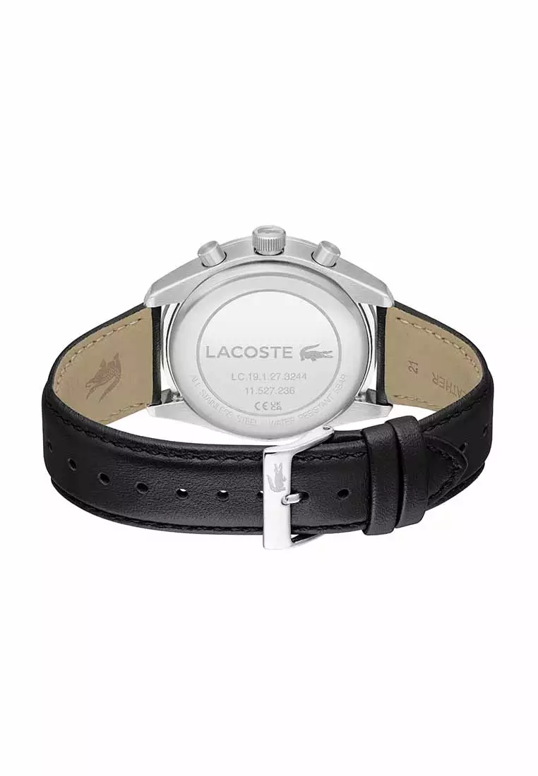 Boston Men's Watch Black Leather Strap - Black Dial 2011379