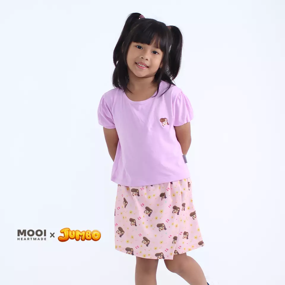 Mooi x Jumbo Setelan Anak Perempuan Meri Playset - Pink Berry