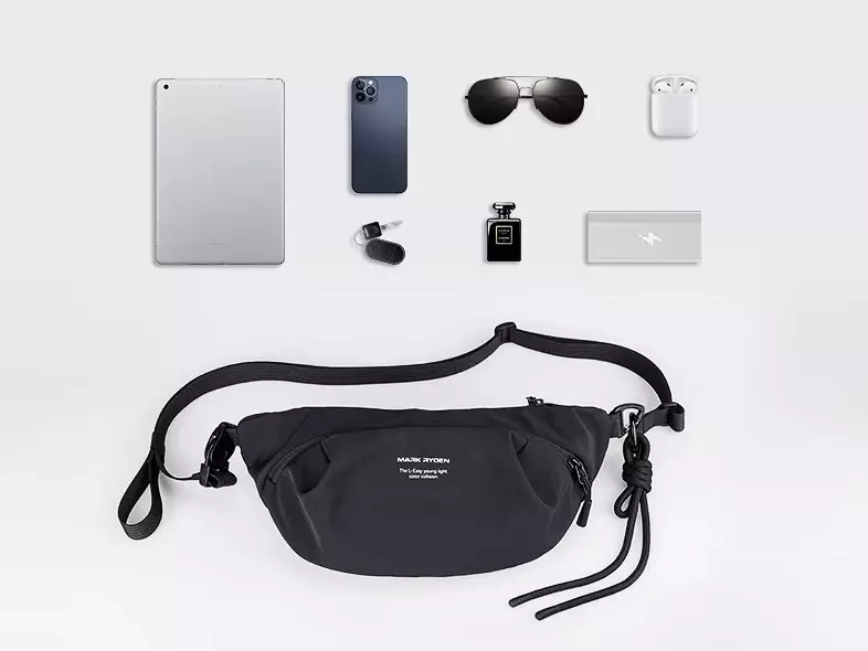 Mark Ryden Tas Selempang Pria Crossbody Waist Sling Bag MR520- BLACK