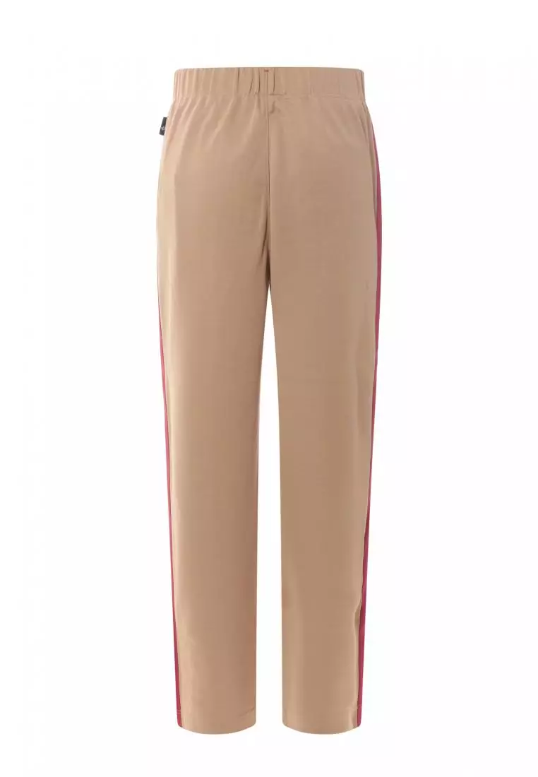 Khaki pants deals with red stripe