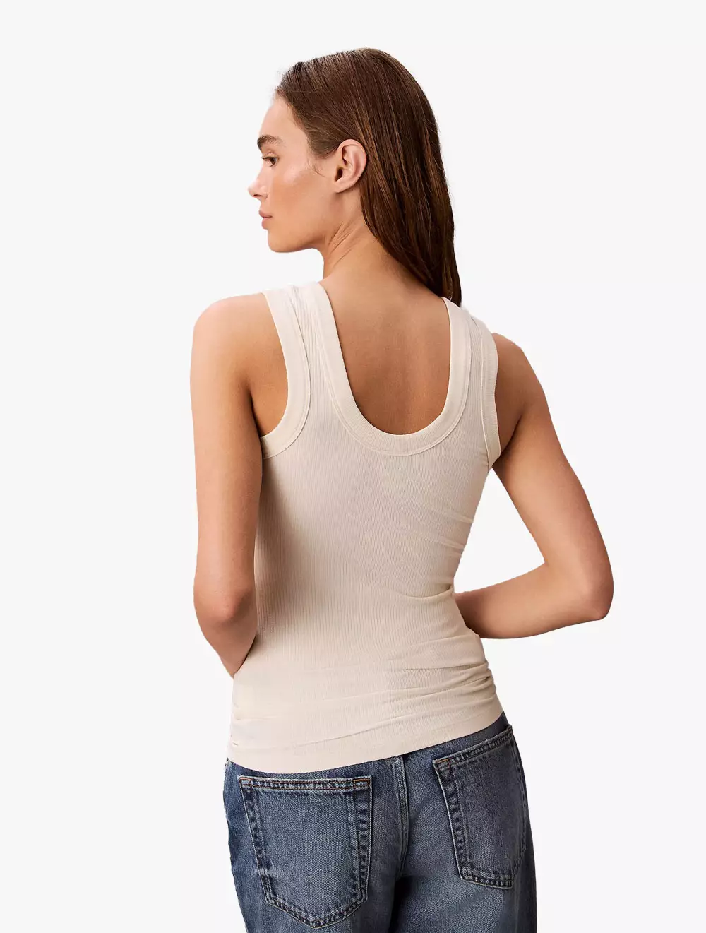 Calvin Klein - Modal Stretch Monogram Logo Graphic Tank Top