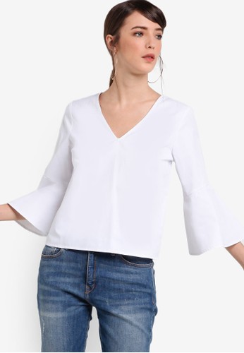 Collection Fluted Sleeve Top
