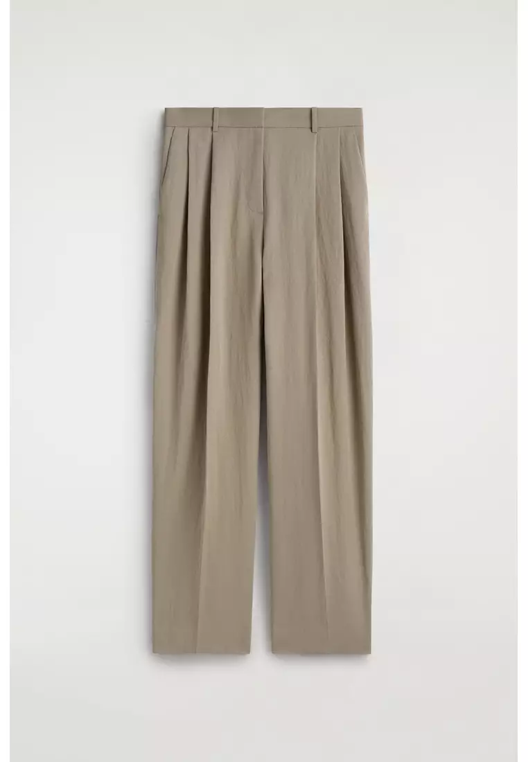 RELAXED FLUID WIDE-LEG TROUSERS