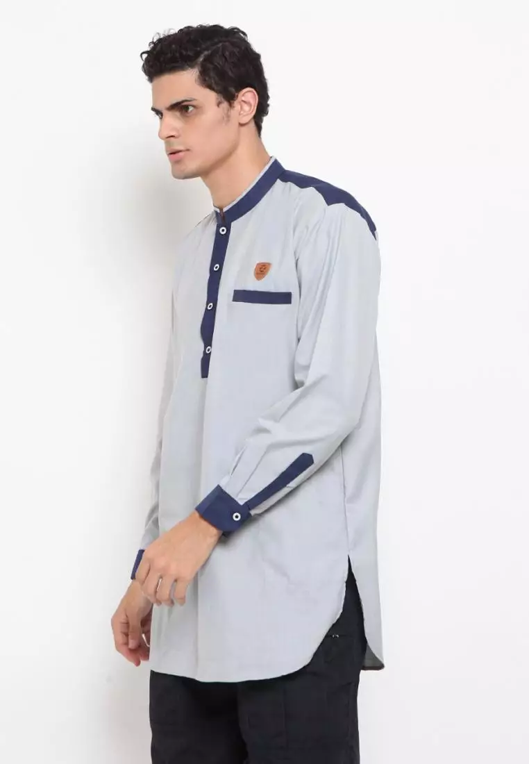 Zayidan Baju Koko Gamis Muslim Pria Hanafi - Abu