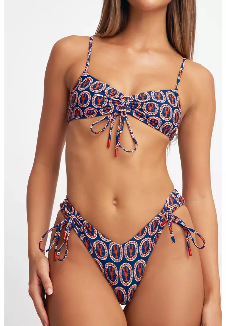 Sophia Ruched Cheeky Bikini Bottoms / Lobsta