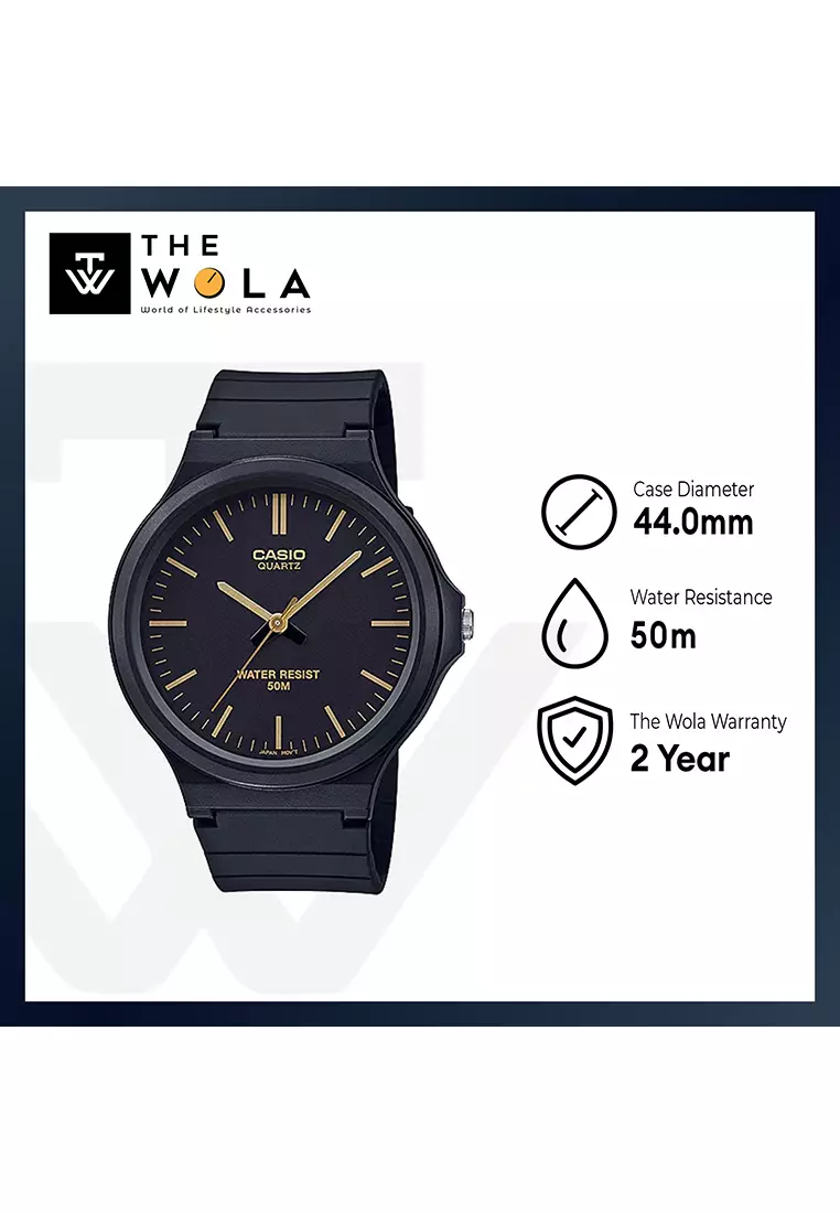 Men's Analog Watch MW-240-1E2V Black Resin Band