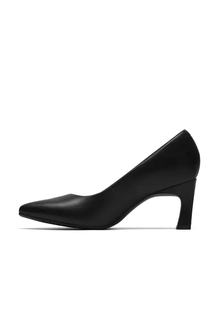 Womens Tammitha Eve High Heels Black Leather - Wide Fit