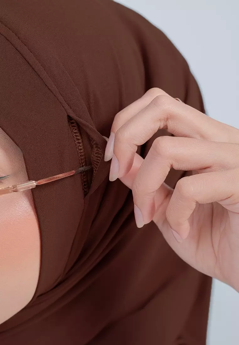 HIJAB INSTAN RANA - DARK BROWN