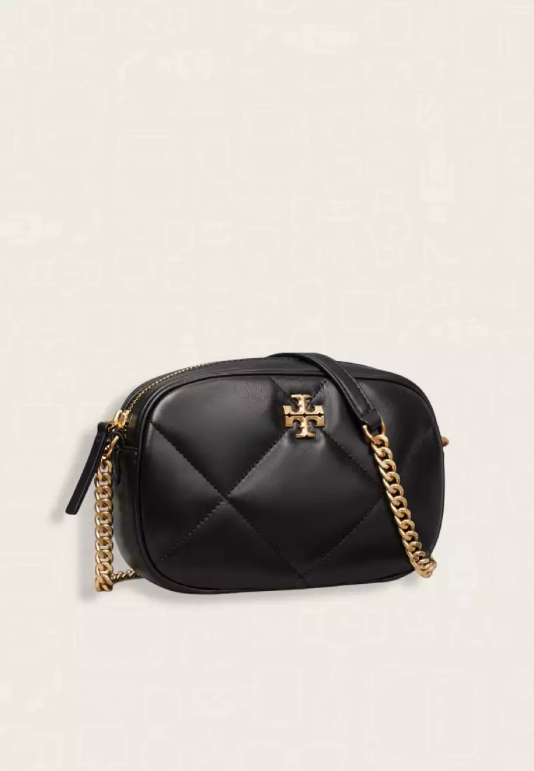 Tory Burch Kira Diamond Quilt Camera Bag Black
