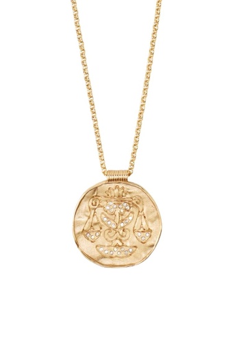 Maje gold Zodiac Medal Necklace - Libra 7261EAC9B5E5F8GS_1