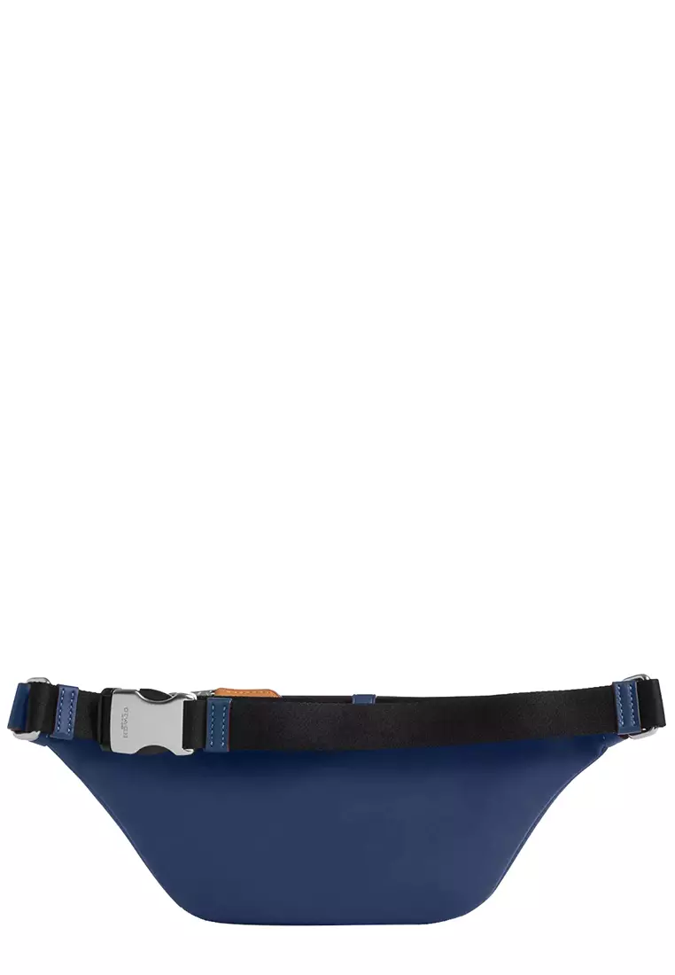 Warren Mini Belt Bag In Signature Denim in Denim/ Deep Blue CY886