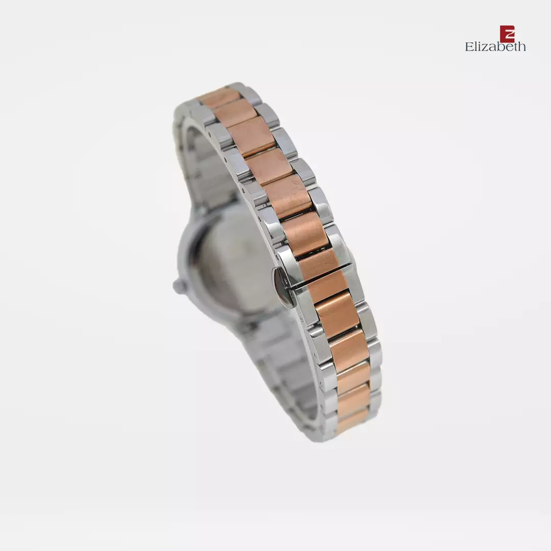 Jam Tangan Wanita - Elizabeth | Chain Strap 2201-0904 | Silver-Rose