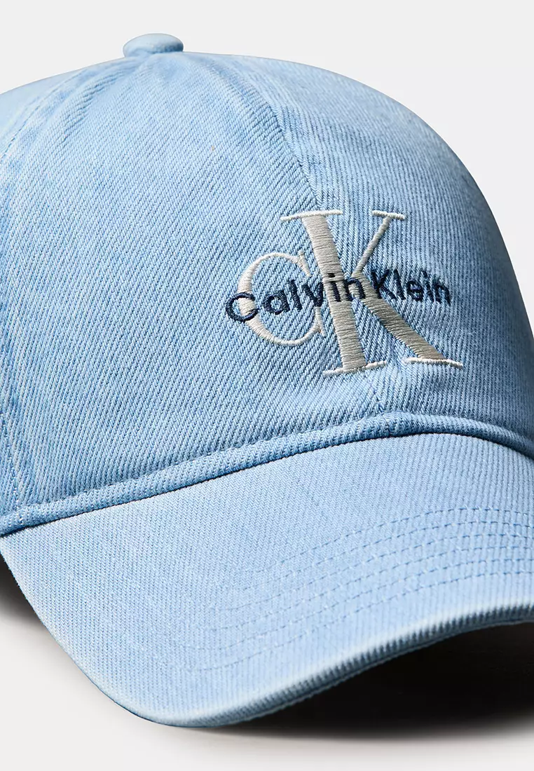 Monologo Embroidery Denim Baseball Cap - Calvin Klein Accessories