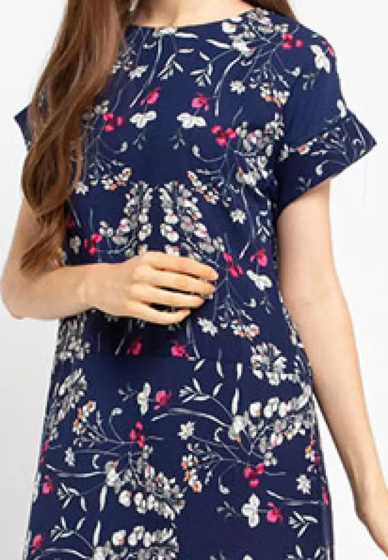 Sophistix Russell Blouse in Navy Print
