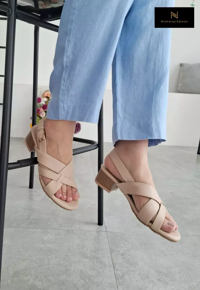 Nicholas Edison Heel Suvira Cream