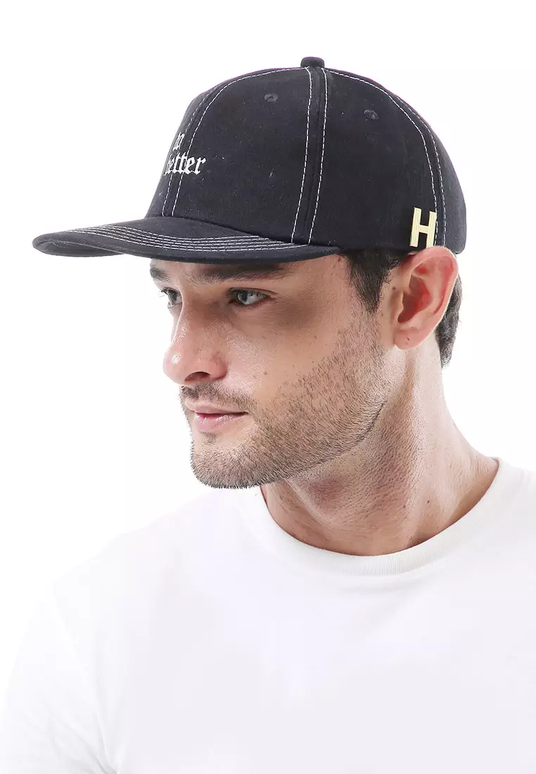 Drsh Aksesoris Fashion Topi Baseball Caps Unisex Desain Bordir Do Better Material Rafel Denim ORIGINAL - Black