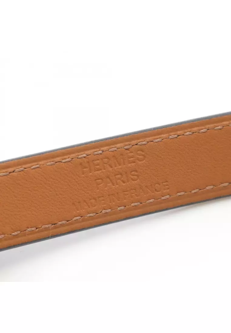 Pre-Loved Hermès Kelly double tour bracelet box calf black B stamp