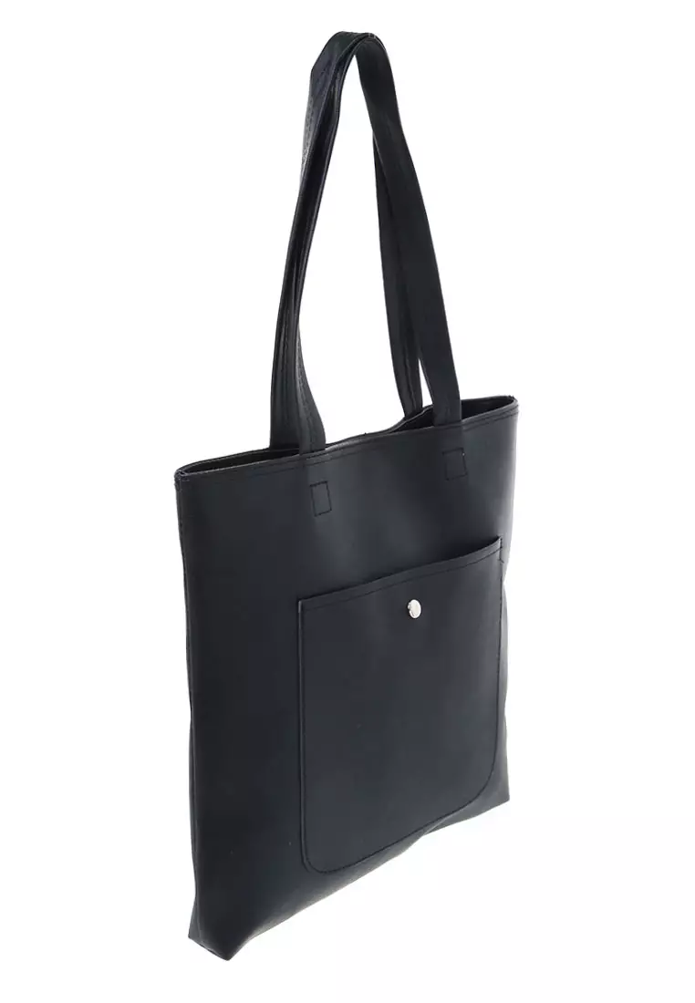 Silvia Tote Bag Woman Design Casual Quality Premium - Black