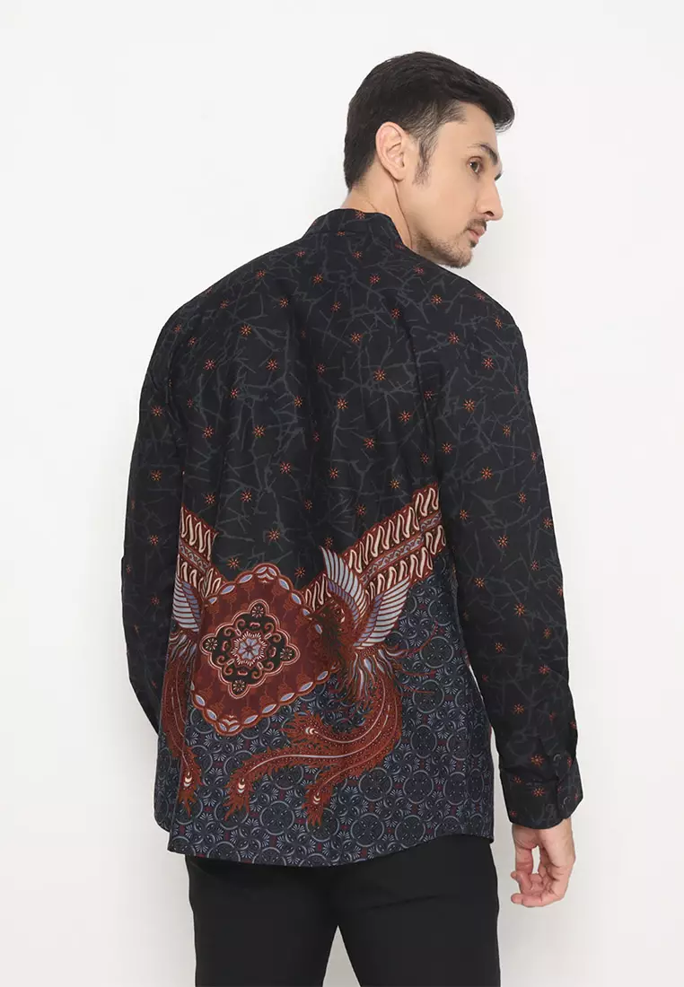 My Aksa Batik Pria Kemeja Furing Koko Panjang Eros Electra