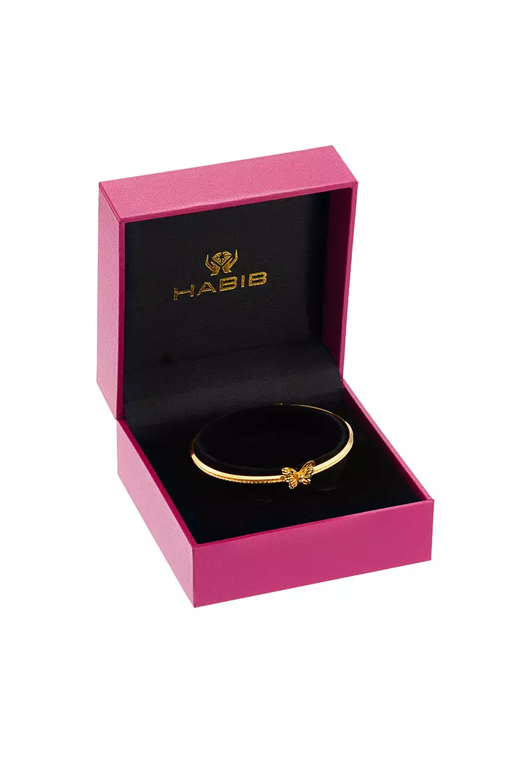 HABIB 999/24K Yellow Gold Bangle (Butterfly) 9GB00021024