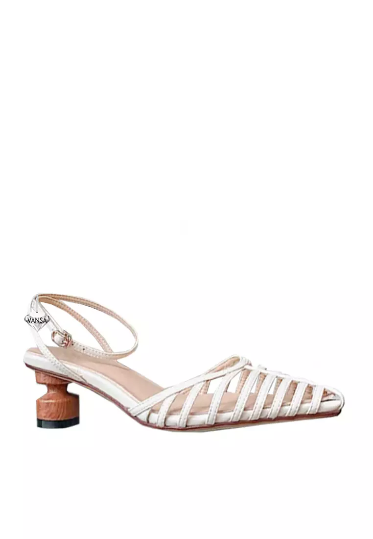 Discount on Twenty Eight Shoes  shoes - SKU: VANSA Vintage Pointed Toe Cutout Heel Sandals VSW-S-C22