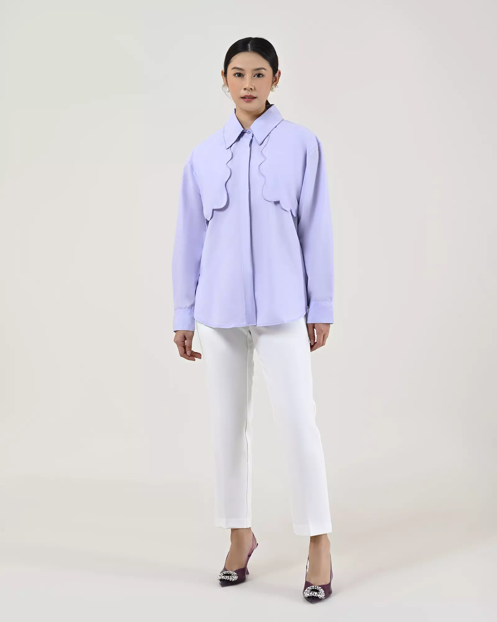 Geulis.id CARMEN SHIRT - Lilac