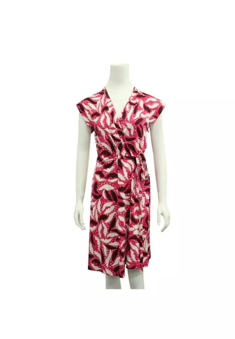 Dvf ruffle sleeve outlet wrap dress