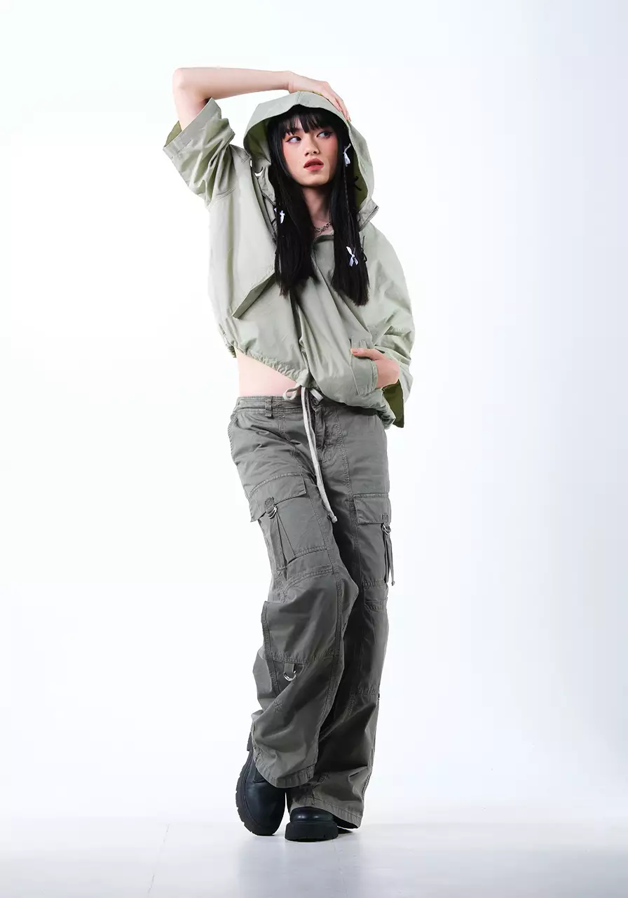Jaket Wanita Oversize Willow Anorax Sage