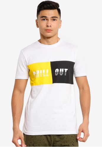 Jual Trendyol White Chill Out Printed T Shirt Original Zalora Indonesia