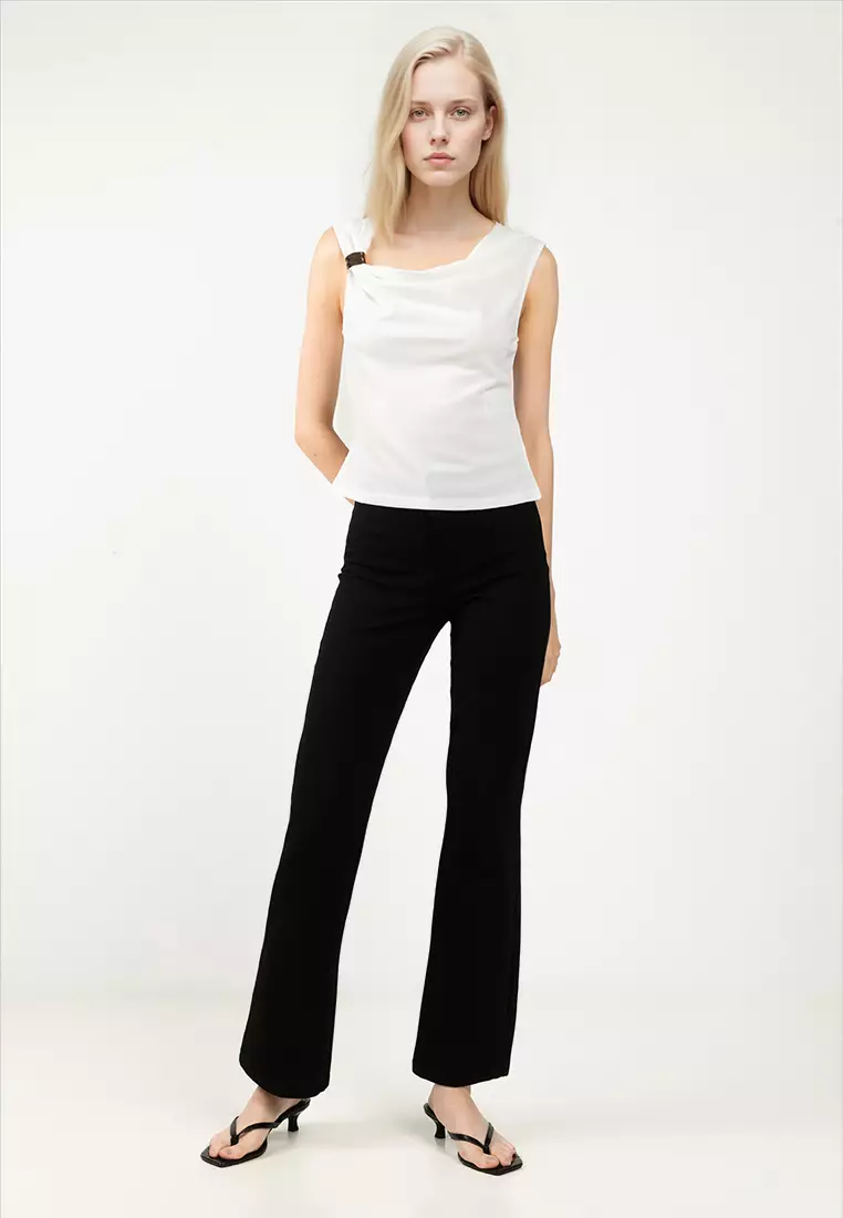 Sleeveless Waterfall Jersey Top