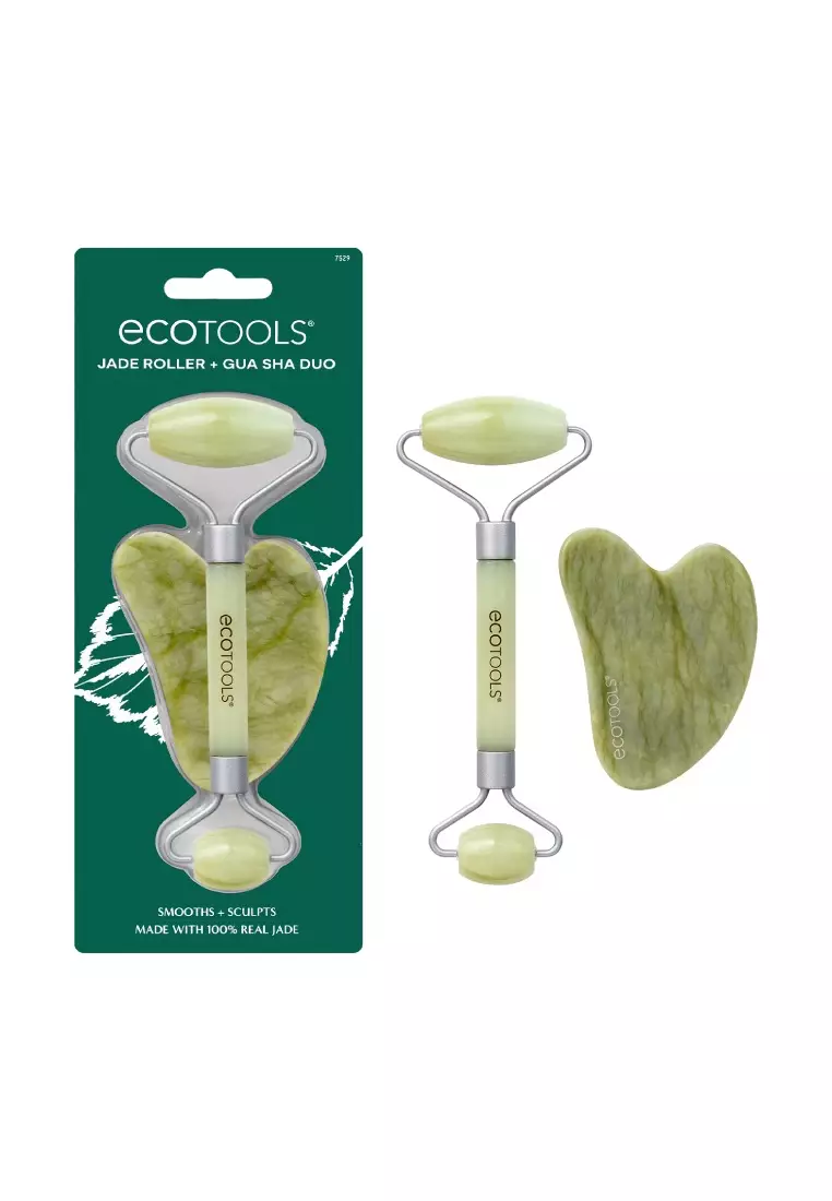 EcoTools Jade Stone Facial Roller and Gua Sha Set