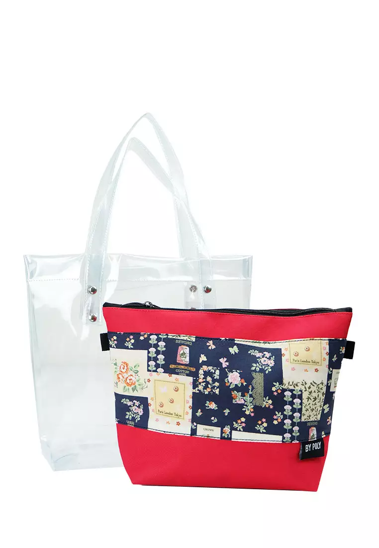 Buy Poly Club Poly Club 2 in 1 Korean Style Floral Ladies Tote Bag