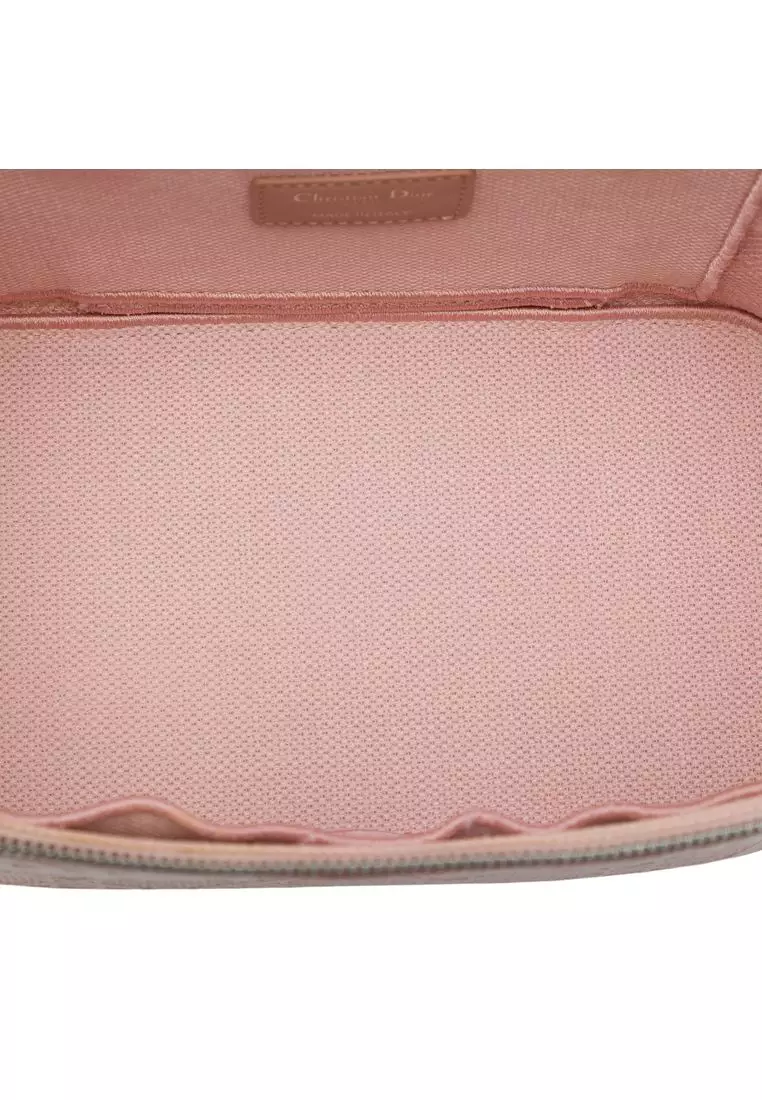 Pre-Loved Dior Diortravel Canvas Cannage D Lite Vanity Case