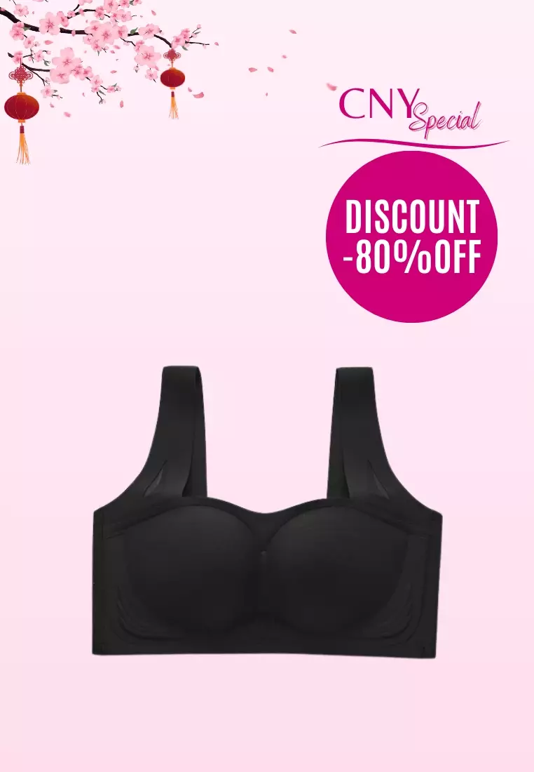 Kiss & Tell Premium Amy Seamless Push Up Lifting Supportive Wireless Padded  Bra in Black 2024, Buy Kiss & Tell Online