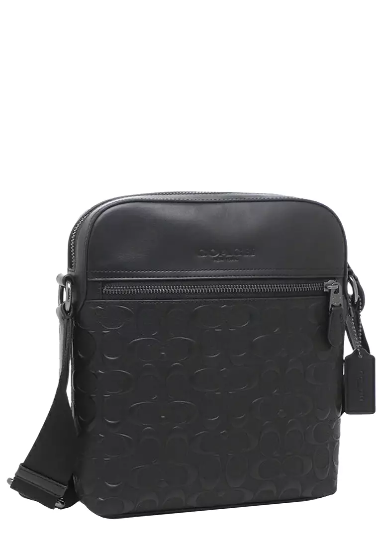 Buy Coach Coach Houston Flight Bag In Signature Leather in Black 4009 ...