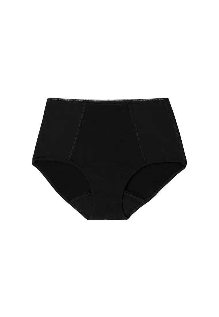 Modibodi Period Underwear Sensual Full Brief Light-Moderate Black 10/S