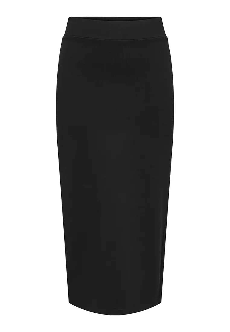 Tia Long Slit Pencil Skirt