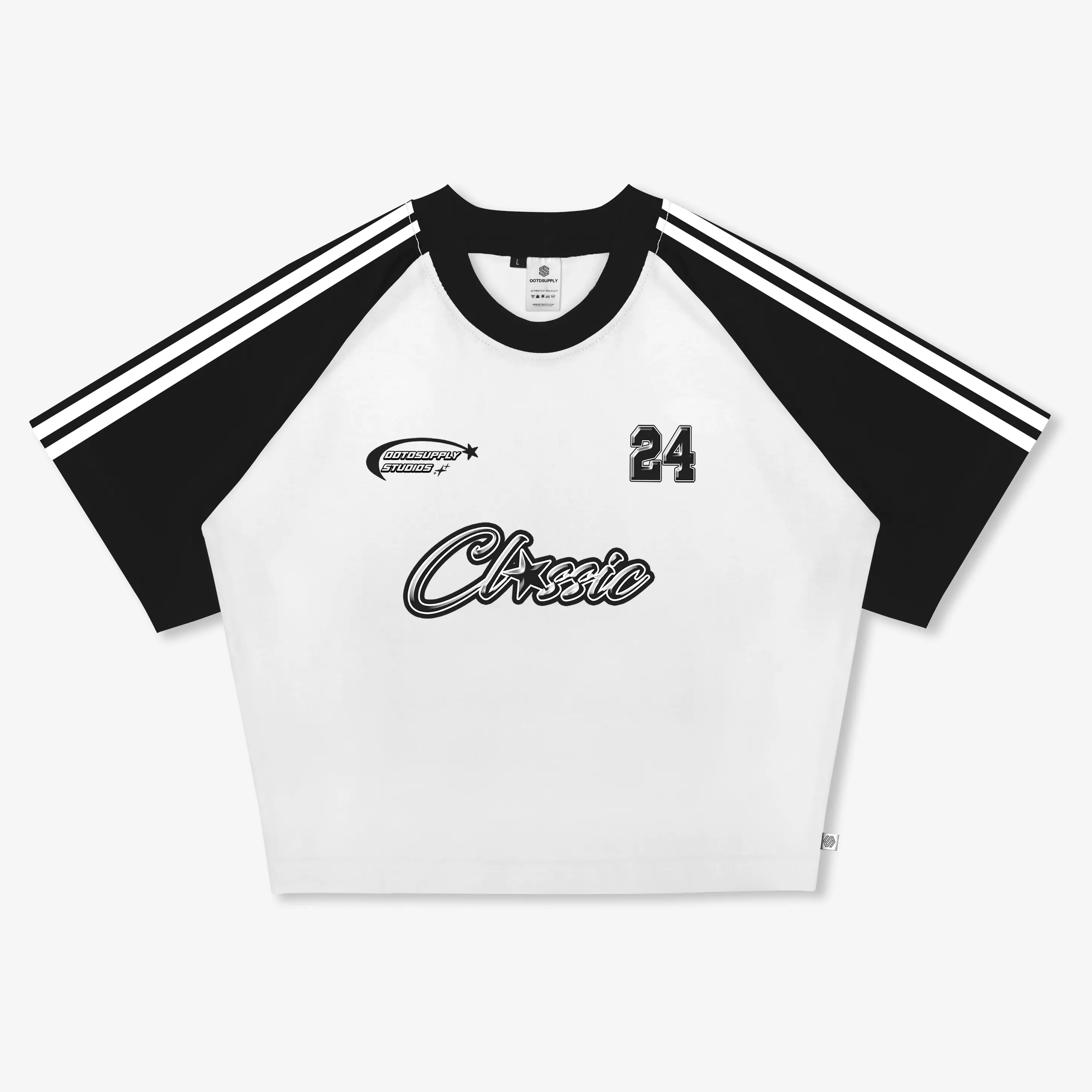 OOTDSUPPLY Croptee Fit Strings Classic 24 l Tshirt Crop l Kaos Croptee | CSFS003